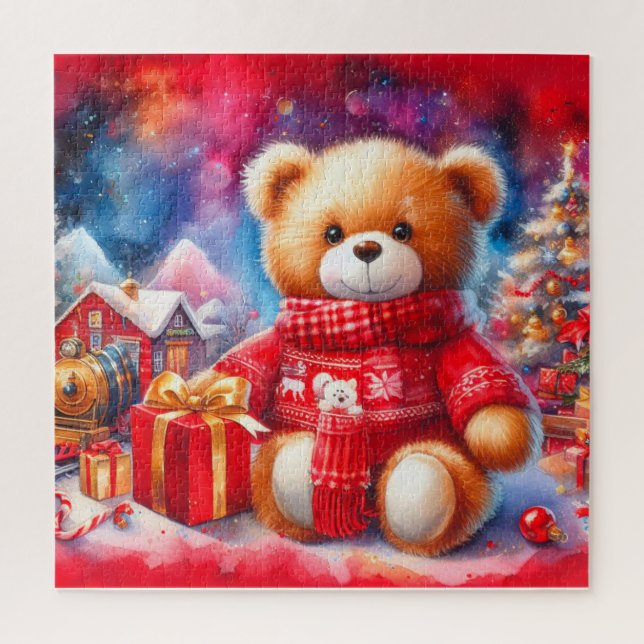 Cute Christmas Teddy Bear Jigsaw Puzzle (Vertical)