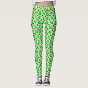 Cute Christmas Teddy Bears Leggings
