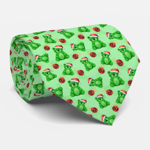 Cute Christmas Teddy Bears Neck Tie
