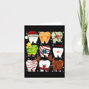 Cute Christmas Teeth Funny Christmas Dentist Denta Card