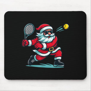 Cute Christmas Tennis Player Santa Xmas Boys Girls Mouse Pad