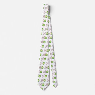 Cute Christmas Text, Ho in Candy Canes Ornaments Neck Tie