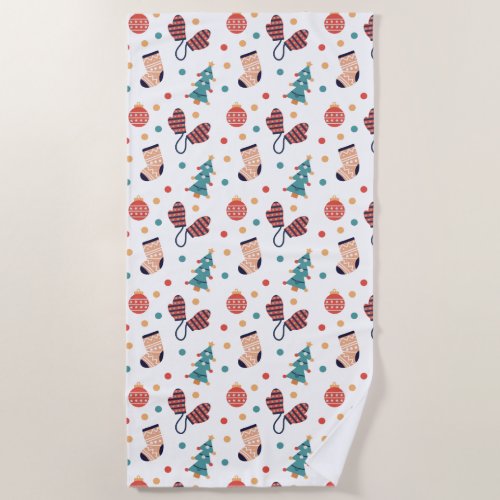 Cute Christmas Themed  Beach Towel