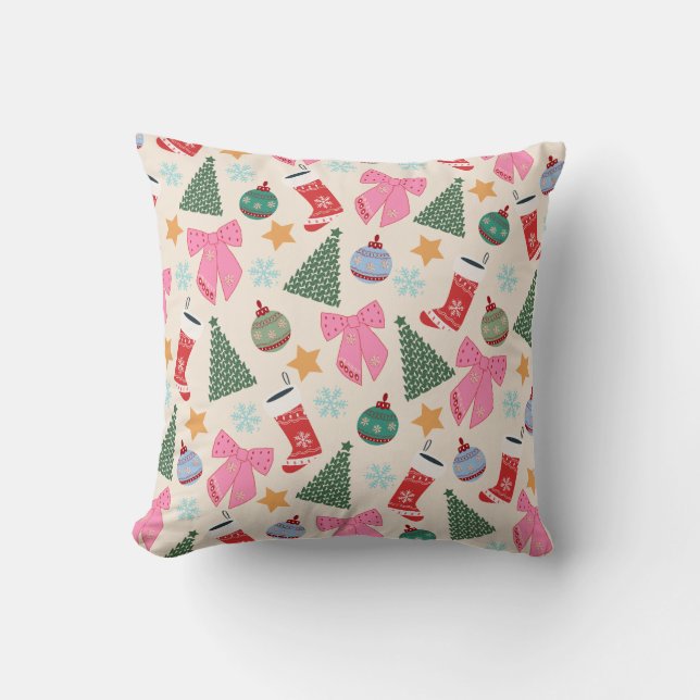 Cute Christmas Throw Pillow (Front)