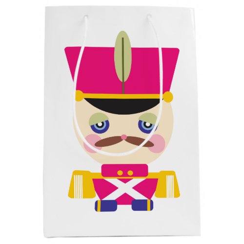 Cute Christmas Toy Soldier Medium Gift Bag
