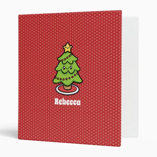 Cute Christmas Tree  3 Ring Binder