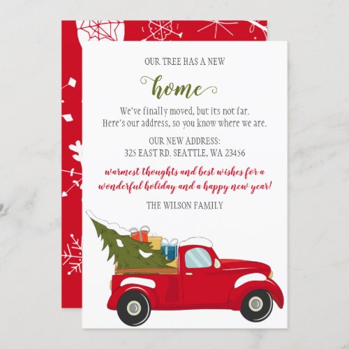 Cute Christmas Tree Car Weve Moved Holiday Cards