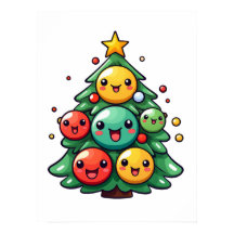 Cute Christmas Tree Character Ornaments