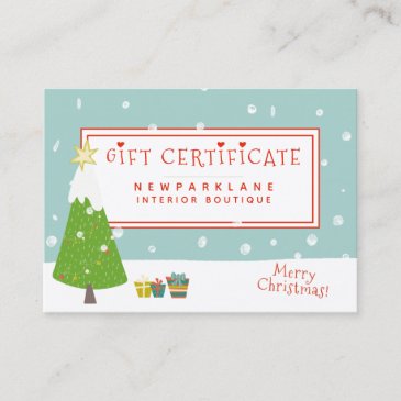 Cute Christmas Tree - Christmas Gift Certificate