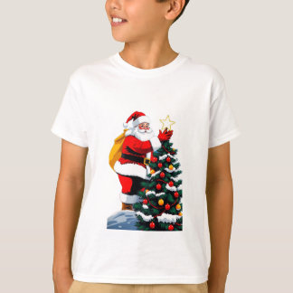 Cute Christmas Tree Decorating Cartoon Kids Tshirt