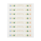 Cute Christmas Tree Green Family Return Address