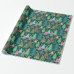 Cute Christmas Tree Green Red Pink Blue Pattern Wrapping Paper<br><div class="desc">This cute and cheerful holiday wrapping paper features a pattern of whimsical Christmas trees in red,  green,  pink and blue illustrated by world renowned artist Tim Coffey. Use for gift wrap or decoupage projects.</div>