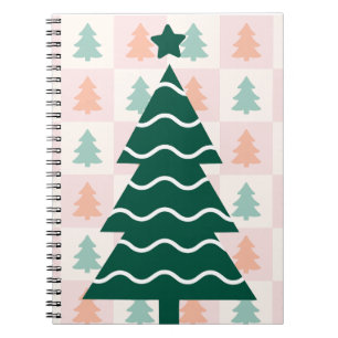 Cute Christmas Tree Holiday Design. Notebook
