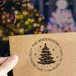 Cute Christmas Tree Holiday Return Address  Rubber Stamp<br><div class="desc">Cute Christmas Tree Holiday Return Address rubber stamp Whether you're sending out Christmas cards, invitations, or just want to add a festive touch to your outgoing mail, this stamp will make your envelopes stand out. Spread holiday cheer with every piece of mail you send. Order your Christmas Tree Return Address...</div>
