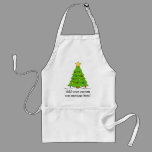 Cute Christmas Tree in Snow Adult Apron