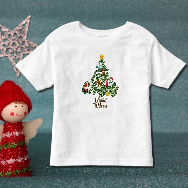 Cute Christmas Tree My First Christmas Kid's  Toddler T-shirt (Creator Uploaded)