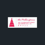 Cute Christmas Tree Name Script Return Address Self-inking Stamp<br><div class="desc">Easily personalize these custom Cute Christmas Tree Name Script Return Address self-inking rubber stamps with your own names and address. To customize these rubber stamps, click on "Personalize this template" and change the text in the boxes provided. Available in 9 different colors and 6 sizes. Please view your design on...</div>