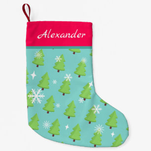 Cute Christmas Tree Personalized Small Christmas Stocking