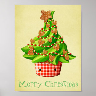 Cute Christmas Tree Poster