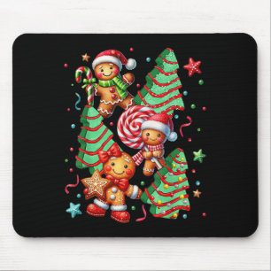 Cute Christmas Tree Santa Gingerbread Xmas Women M Mouse Pad