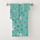 Cute Christmas Tree Snowman Candy Cane Pattern