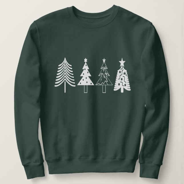 Cute Christmas Tree Sweat Shirt Xmas Holidays (Design Front)