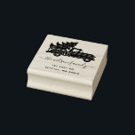 Cute Christmas Tree Vintage Truck Return Address Rubber Stamp<br><div class="desc">Stylish Christmas Tree Vintage Truck Custom Text Return Address Stamper Features Script Writing. Personalize with your name  / family name and return address.</div>