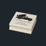 Cute Christmas Tree Vintage Truck Return Address Rubber Stamp<br><div class="desc">Stylish Christmas Tree Vintage Truck Custom Text Return Address Stamper Features Script Writing. Personalize with your name  / family name and return address.</div>
