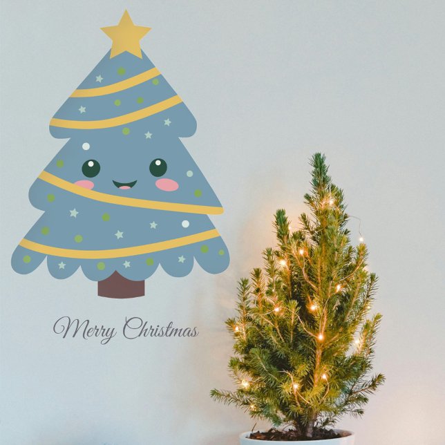 Cute Christmas Tree Wall Decal (Cute Christmas Tree Wall Decal)