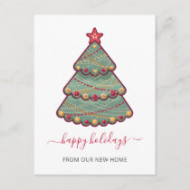 Cute Christmas Tree We've Moved Holiday Moving Pos Postcard