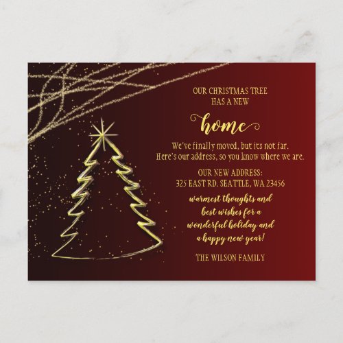 Cute Christmas Tree Weve Moved Holiday Moving Pos Postcard