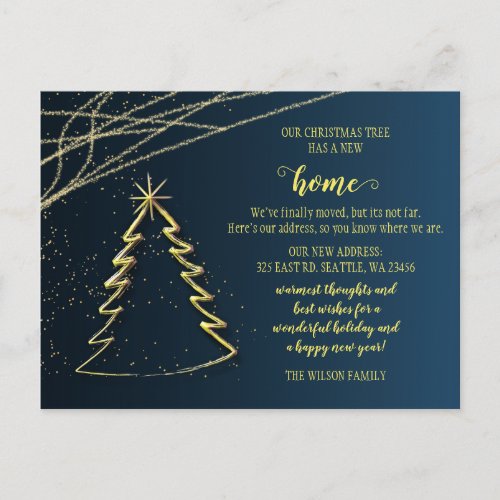 Cute Christmas Tree Weve Moved Holiday Moving Postcard