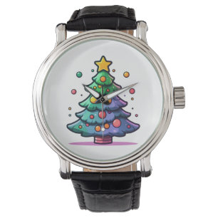 Cute Christmas Tree with Colorful Ornaments Watch