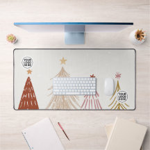 Cute Christmas Trees Desk Mat Mouse Pad