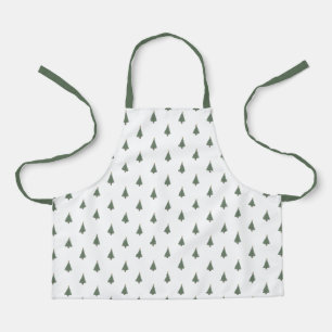 Cute Christmas Trees Pattern Apron