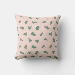 Cute Christmas Trees Throw Pillow