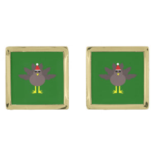 Cute Christmas Turkey Cufflinks