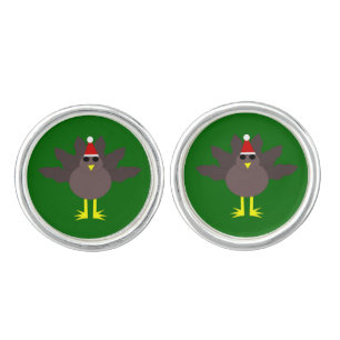Cute Christmas Turkey Cufflinks
