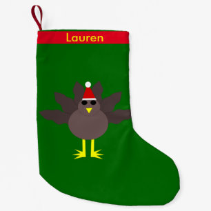 Cute Christmas Turkey Custom Stocking