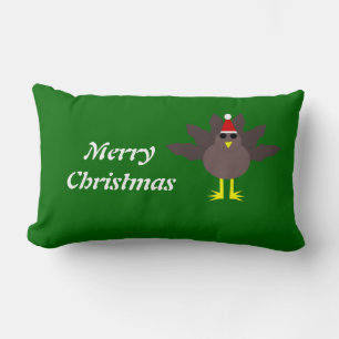 Cute Christmas Turkey Customizable Pillow