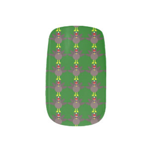 Cute Christmas Turkey False Nails Minx Nail Art