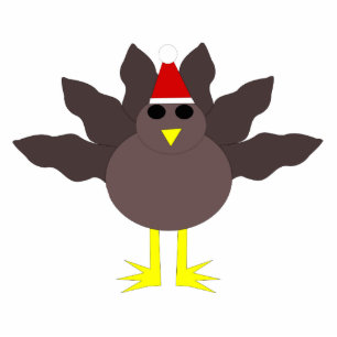 Cute Christmas Turkey Shaped Acrylic Sculpture