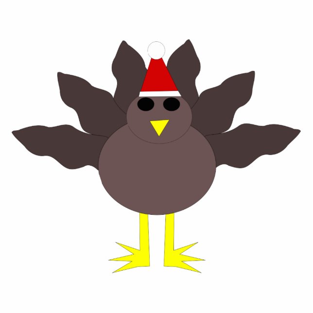 Cute Christmas Turkey Shaped Acrylic Sculpture (Front)
