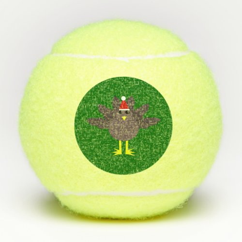 Cute Christmas Turkey Tennis Balls