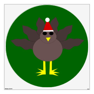 Cute Christmas Turkey Wall Decal