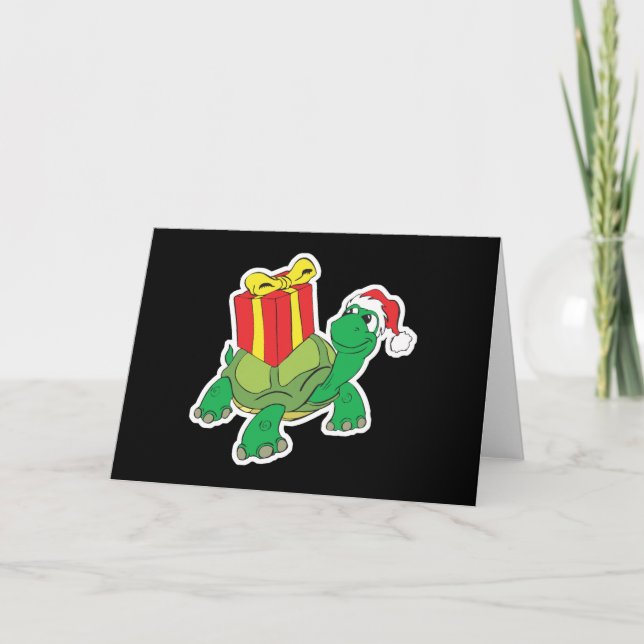 cute christmas turtle holiday card (Front)