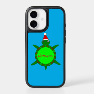 Cute Christmas Turtle with Flowery Shell Custom iPhone 17 Case