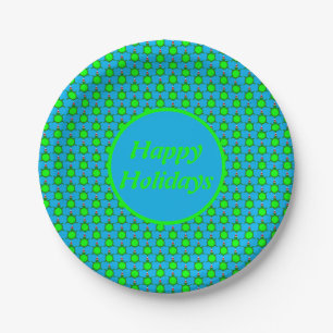 Cute Christmas Turtle with Flowery Shell Custom Paper Plates