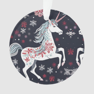 Cute Christmas Unicorn Ornament
