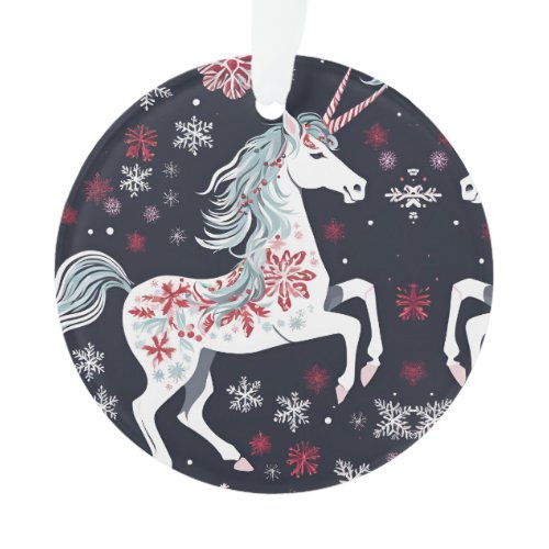 Cute Christmas Unicorn Ornament